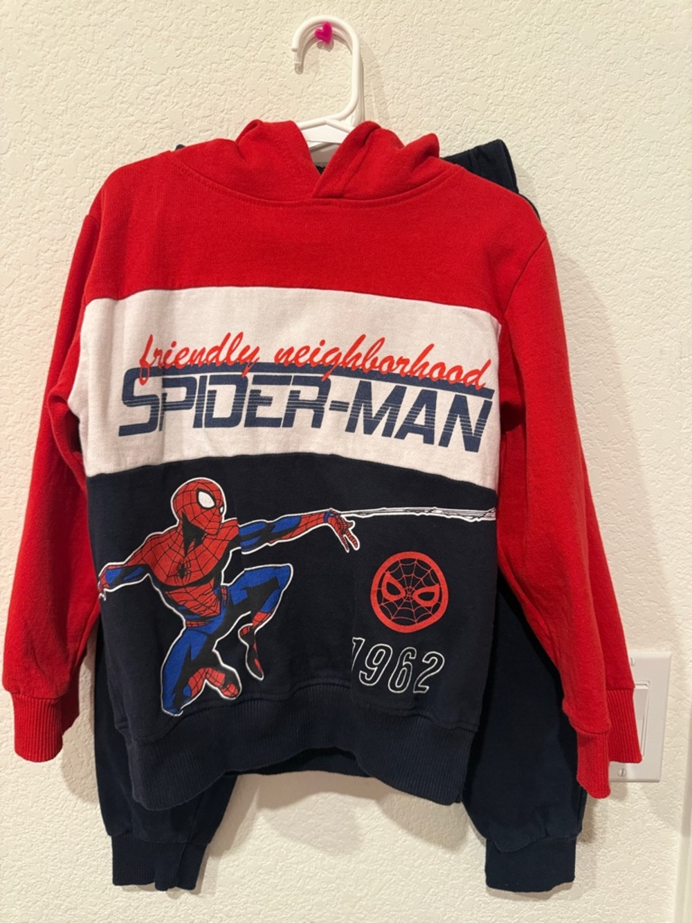 Spider-Man Red & Navy Kids Hoodie Sweatshirt & Pant Set
